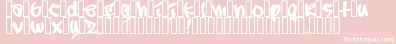 Subway Font – White Fonts on Pink Background