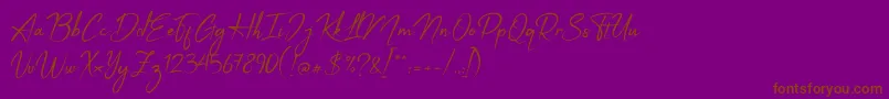 Apalu Font – Brown Fonts on Purple Background