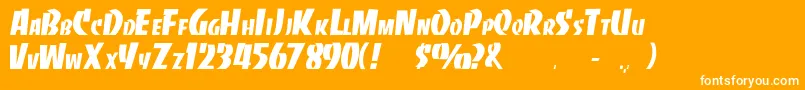 Hardnose Font – White Fonts on Orange Background