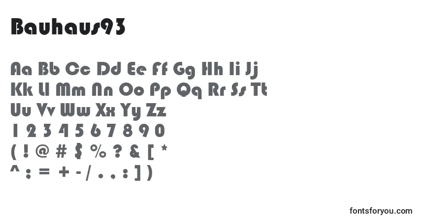Bauhaus93フォント–アルファベット、数字、特殊文字