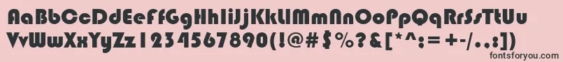 Bauhaus93 Font – Black Fonts on Pink Background