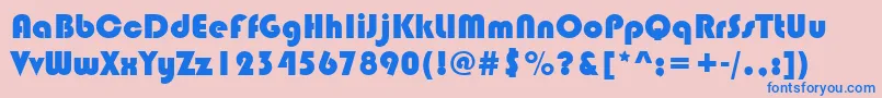 Bauhaus93 Font – Blue Fonts on Pink Background