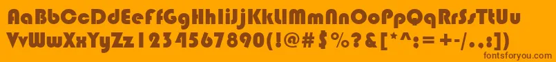 Bauhaus93 Font – Brown Fonts on Orange Background