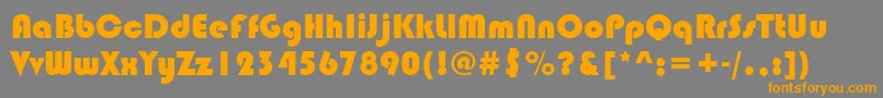 Bauhaus93 Font – Orange Fonts on Gray Background