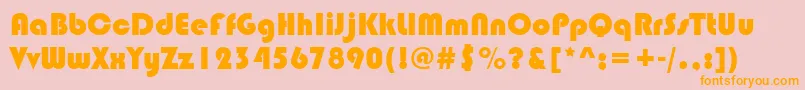 Bauhaus93 Font – Orange Fonts on Pink Background