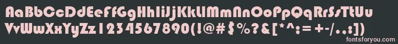 Bauhaus93 Font – Pink Fonts on Black Background
