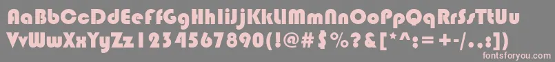 Bauhaus93 Font – Pink Fonts on Gray Background