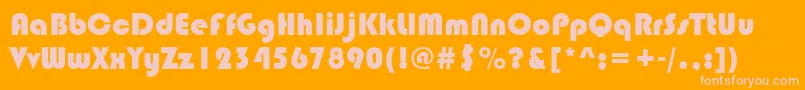 Bauhaus93 Font – Pink Fonts on Orange Background