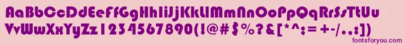 Police Bauhaus93 – polices violettes sur fond rose