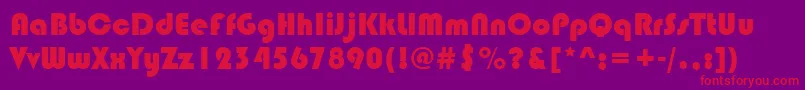 Bauhaus93 Font – Red Fonts on Purple Background