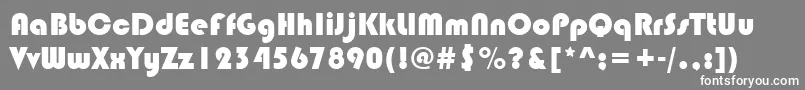Bauhaus93 Font – White Fonts on Gray Background
