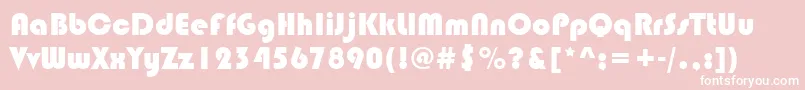 Bauhaus93 Font – White Fonts on Pink Background