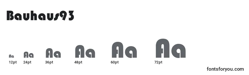 Размеры шрифта Bauhaus93