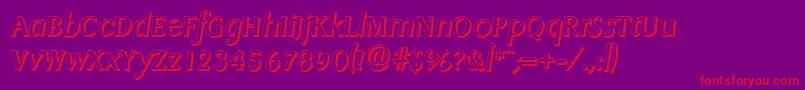 DragonshadowItalic Font – Red Fonts on Purple Background