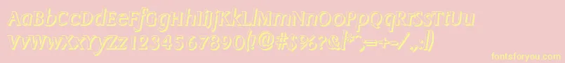 DragonshadowItalic Font – Yellow Fonts on Pink Background