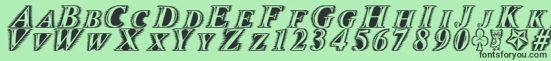 Zippo Font – Black Fonts on Green Background