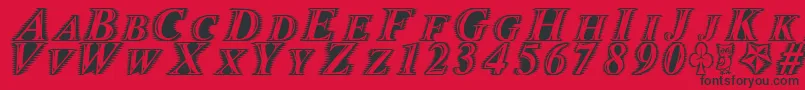 Zippo Font – Black Fonts on Red Background