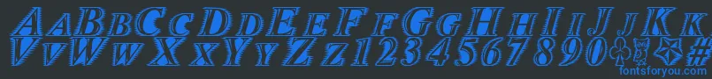 Zippo Font – Blue Fonts on Black Background