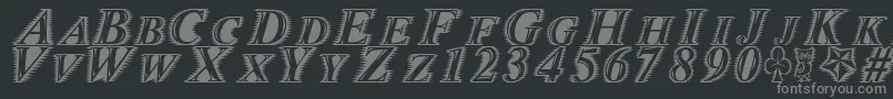 Zippo Font – Gray Fonts on Black Background