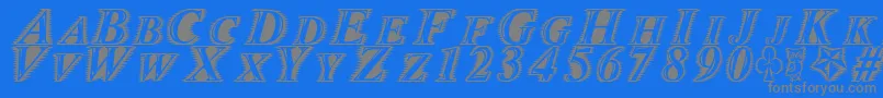 Zippo Font – Gray Fonts on Blue Background