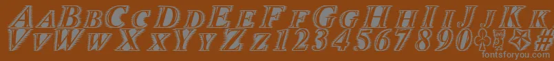 Zippo Font – Gray Fonts on Brown Background