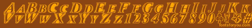 Zippo Font – Orange Fonts on Brown Background