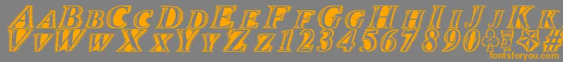 Zippo Font – Orange Fonts on Gray Background