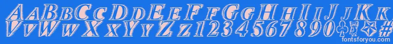 Zippo Font – Pink Fonts on Blue Background