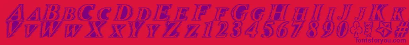 Zippo Font – Purple Fonts on Red Background