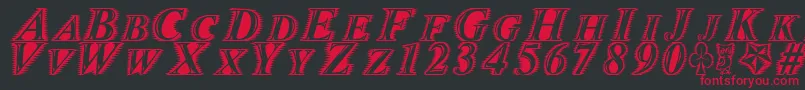 Zippo Font – Red Fonts on Black Background