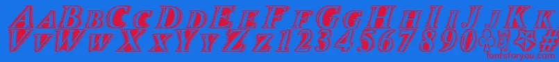 Zippo Font – Red Fonts on Blue Background