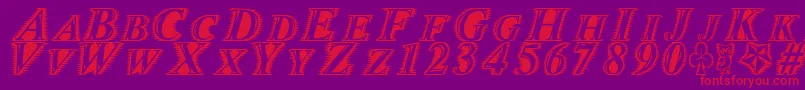 Zippo Font – Red Fonts on Purple Background