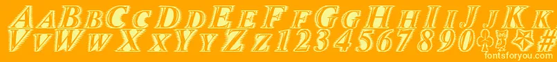 Czcionka Zippo – żółte czcionki na pomarańczowym tle