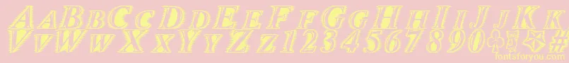 Zippo Font – Yellow Fonts on Pink Background