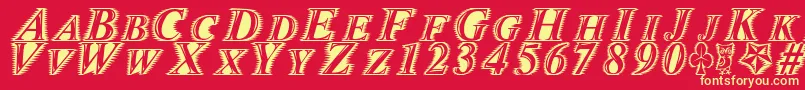 Zippo Font – Yellow Fonts on Red Background