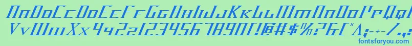 Darkwv2i Font – Blue Fonts on Green Background