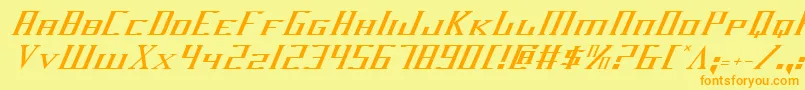 Darkwv2i Font – Orange Fonts on Yellow Background