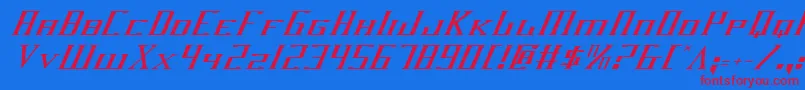 Darkwv2i Font – Red Fonts on Blue Background