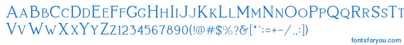 LovelynFreePersonalUse Font – Blue Fonts on White Background