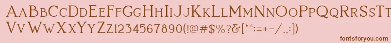 LovelynFreePersonalUse Font – Brown Fonts on Pink Background