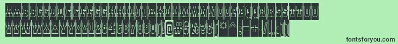AGildiatitulcmgrBold-Schriftart – Schwarze Schriften auf grünem Hintergrund