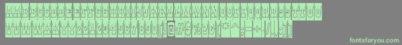 AGildiatitulcmgrBold-Schriftart – Grüne Schriften auf grauem Hintergrund