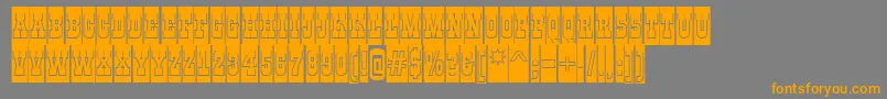 AGildiatitulcmgrBold-Schriftart – Orangefarbene Schriften auf grauem Hintergrund