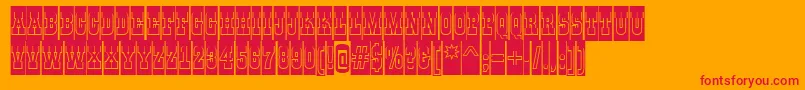 AGildiatitulcmgrBold Font – Red Fonts on Orange Background