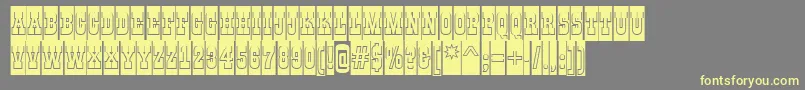 AGildiatitulcmgrBold-Schriftart – Gelbe Schriften auf grauem Hintergrund