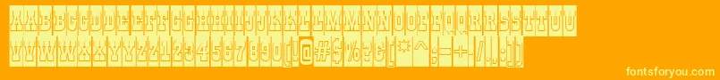 Шрифт AGildiatitulcmgrBold – жёлтые шрифты на оранжевом фоне