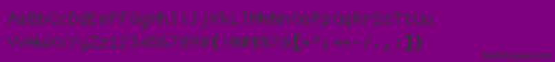 Proggycleanttszbp-Schriftart – Schwarze Schriften auf violettem Hintergrund
