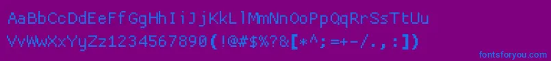 Proggycleanttszbp Font – Blue Fonts on Purple Background