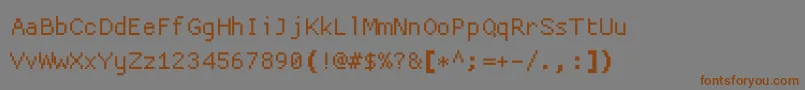 Proggycleanttszbp Font – Brown Fonts on Gray Background