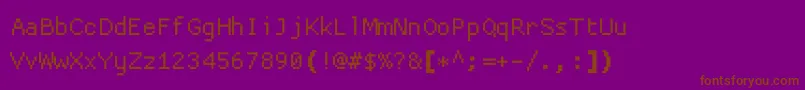 Proggycleanttszbp Font – Brown Fonts on Purple Background